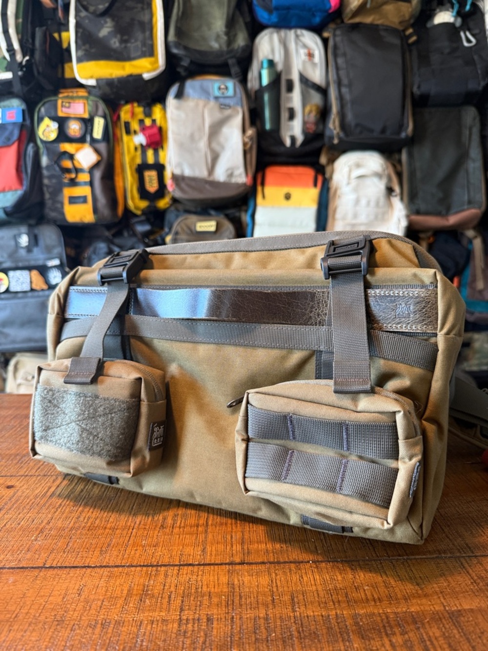 Wotancraft EDC or Camera Messenger Bag - Olive/Tan